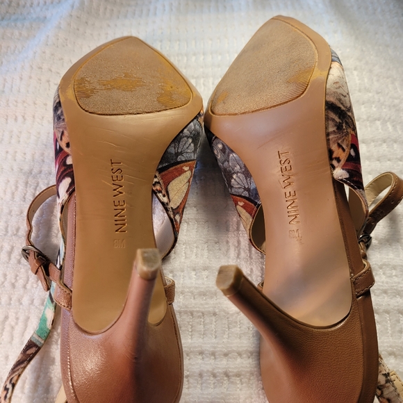 NINE WEST MULTICOLOR MARGOT BUTTERFLY PRINT SLING BACK SHOE - Picture 5 of 16